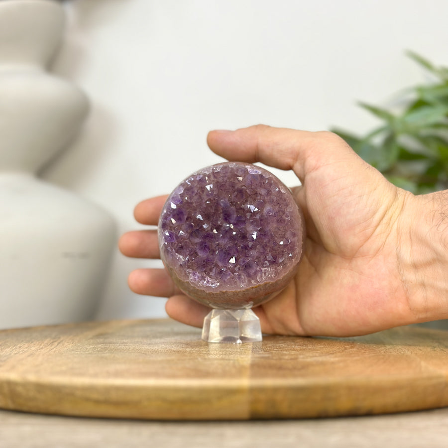 Uruguayan Amethyst Druzy Sphere Geode - SPH0228