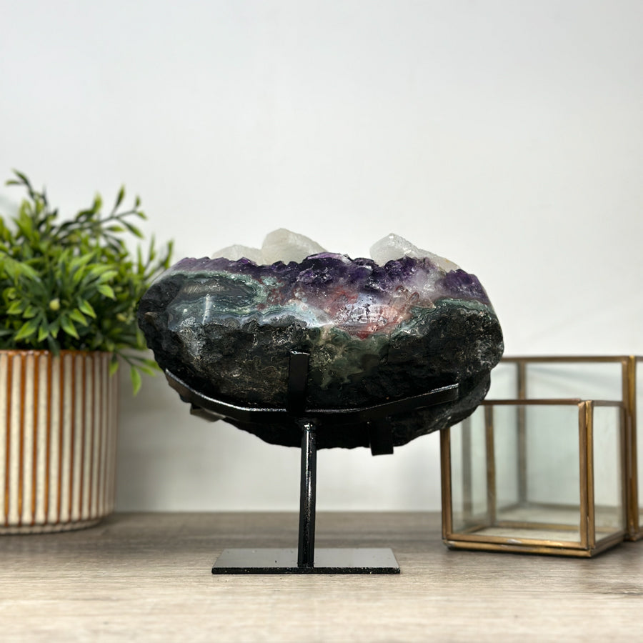 Stunning Natural Amethyst &amp; Calcite Crystal - MWS2167