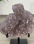 Amethyst Crystal Cluster on Metal Stand – Light Purple Quartz Display Piece - MWS2886