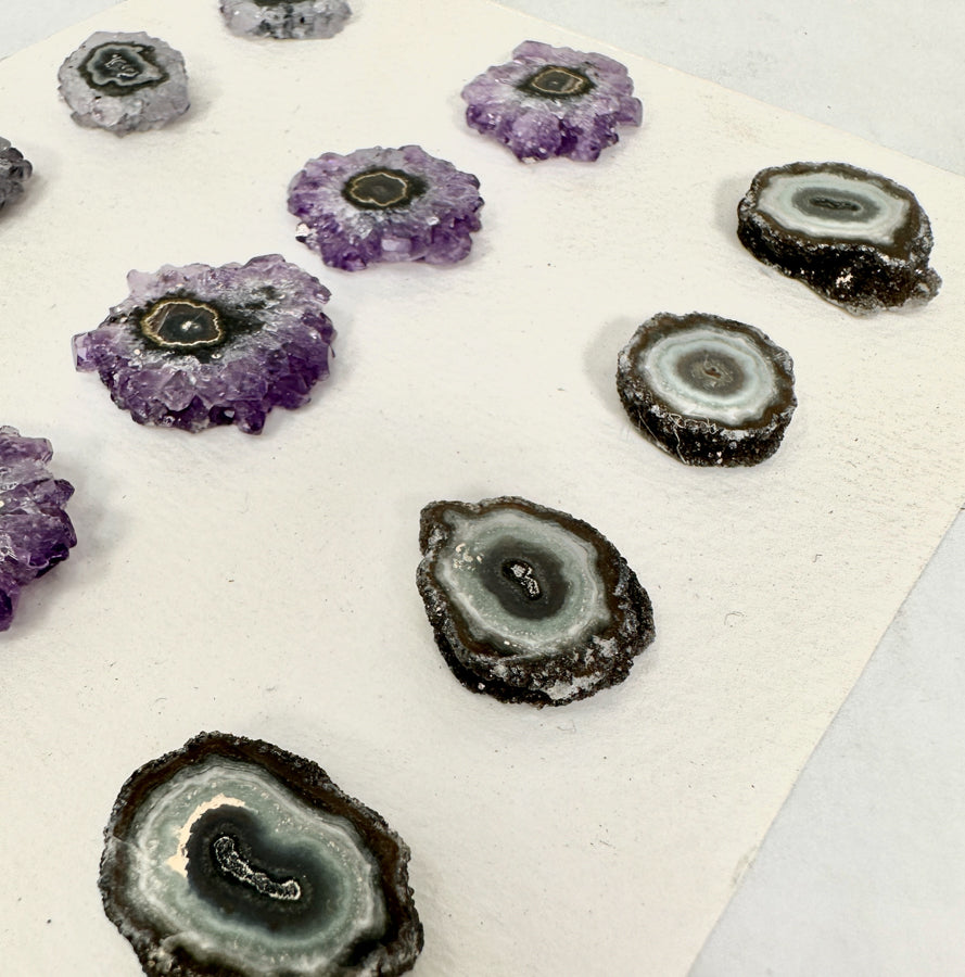 Amethyst Genuine Stalactite Slices Flat - Perfect for Crafting Unique Jewelry - STS0057