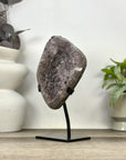 Unique Natural Sugar Amethyst Crystal Geode on Stand - MWS3383