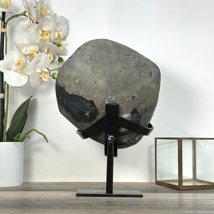 Amethyst Crystal Cluster Geode on Stand - Home Decor Display Piece - MWS2653