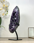 Stunning Natural Deep Purple Amethyst Cluster on Stand - MWS2984