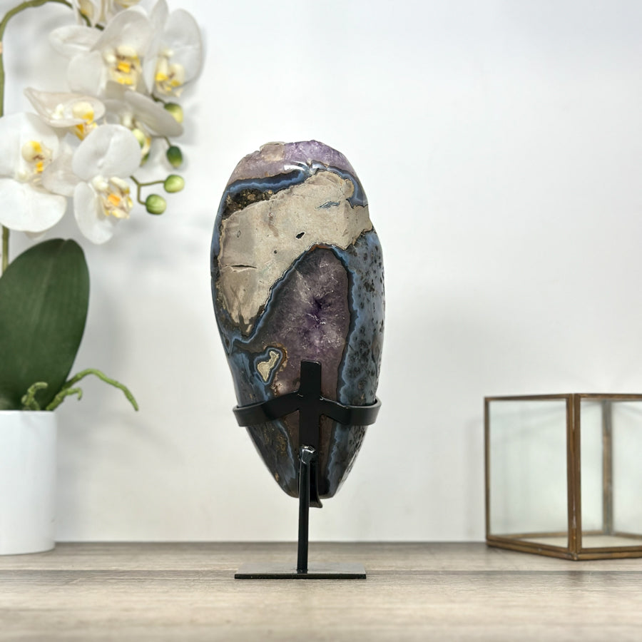 Natural Uruguayan Amethyst Geode on Stand - MWS2980