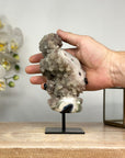 Rare Jasper & Quartz Druzy Stalactite Covered with Calcite Crystals - MWS0383