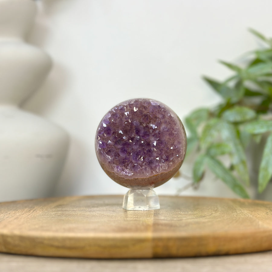 Uruguayan Amethyst Druzy Sphere Geode - SPH0228