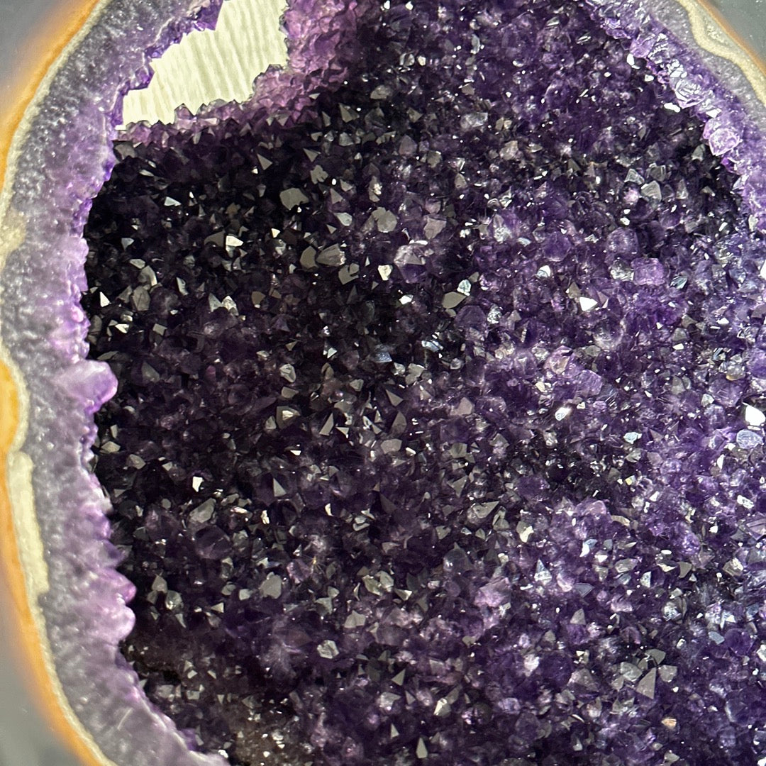 Huge Natural Amethyst Geode with Agate Shell - MWS3403