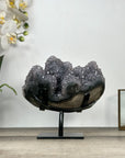 Natural Amethyst Crystal Formation on Handmade Metal Stand - MWS2789