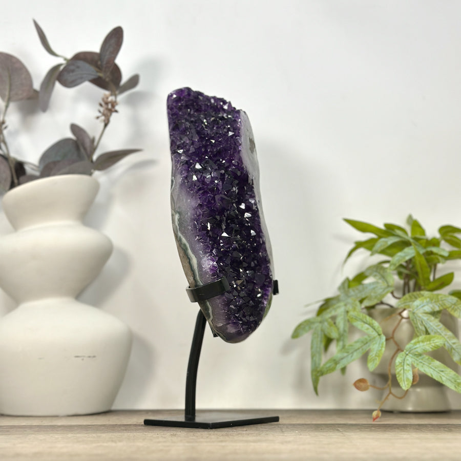 Amethyst CrystalStatemen Piece on Metal Stand - MWS3196