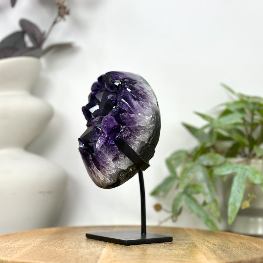 Top Quality Natural Amethyst Crystal Cluster on Stand - MWS3257