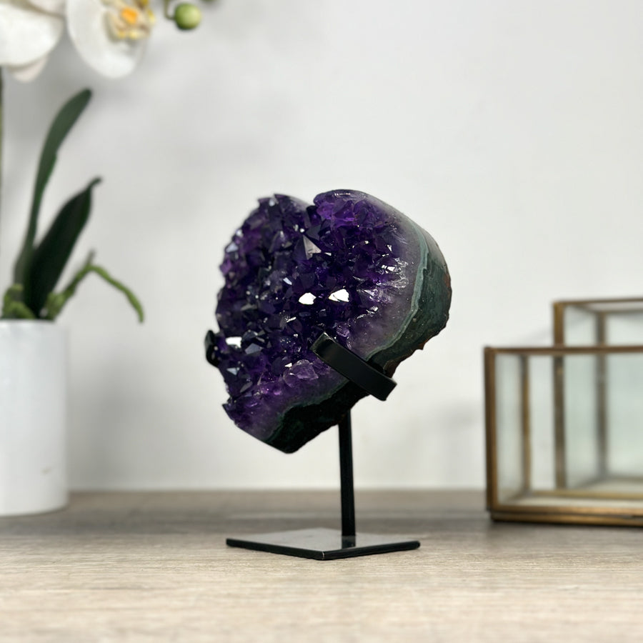 Top Grade Amethyst Stone Heart Carving - HST0306