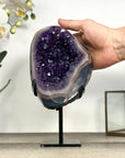 Amethyst Crystal Geode with Natural Agate Shell - MWS2796
