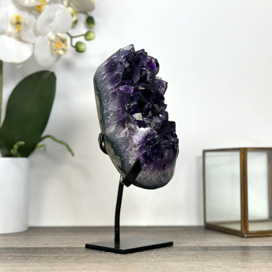 Premium Uruguayan Amethyst Crystal - Stand Included - MWS2945