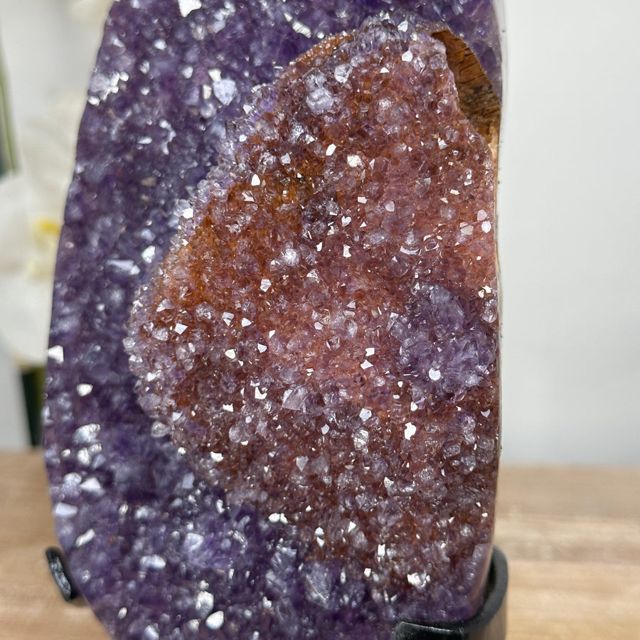 Unique Natural Amethyst Cluster with Rare Pseuda Calcite Formation - MWS1937