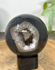 Quartz & Agate Sphere Geode with Crystal Cavity - SPH0216