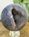 Banded Agate & Druzy Sphere Geode - SPH0225