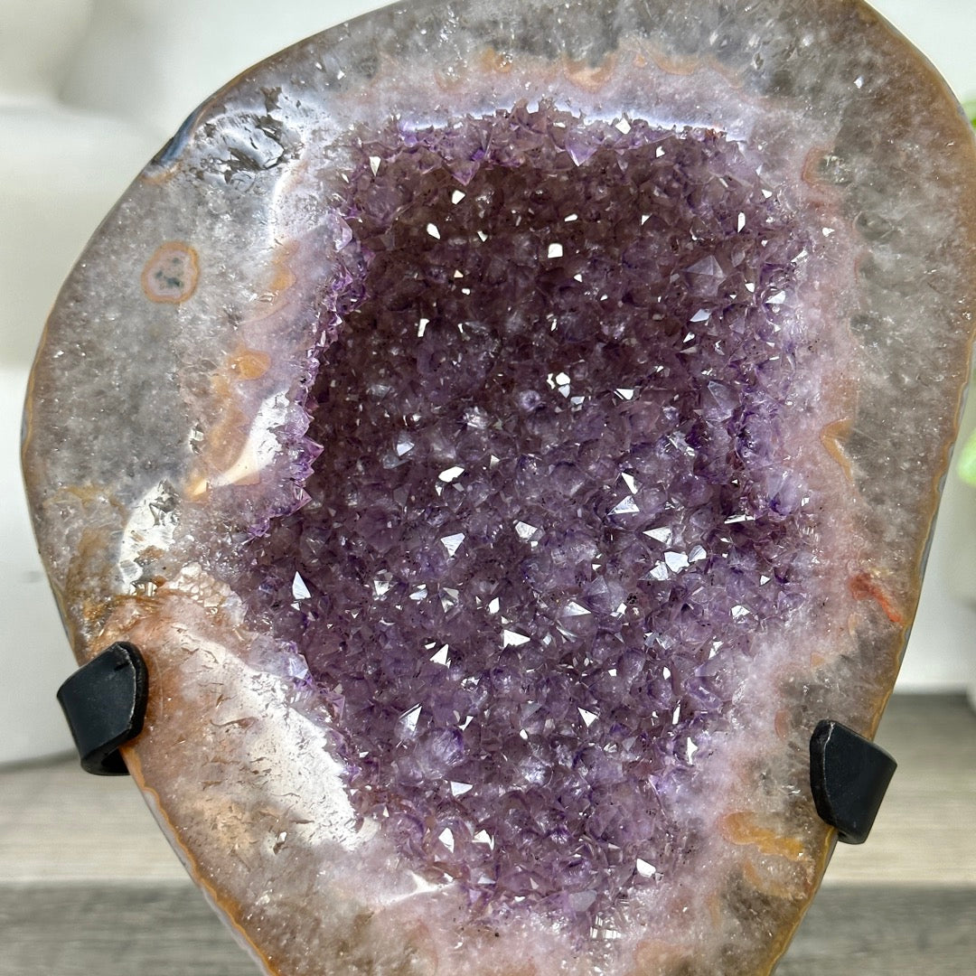 Uruguayan Amethyst Geode with Stunning Quartz Shell - MWS3340