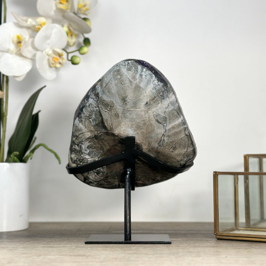 Natural Amethyst Cluster with Calcite Crystal Inclusions - MWS2215