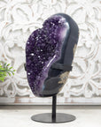 AAA Large Amethyst Crystal Cluster with Natural Blue Agate Shell - MWS0064