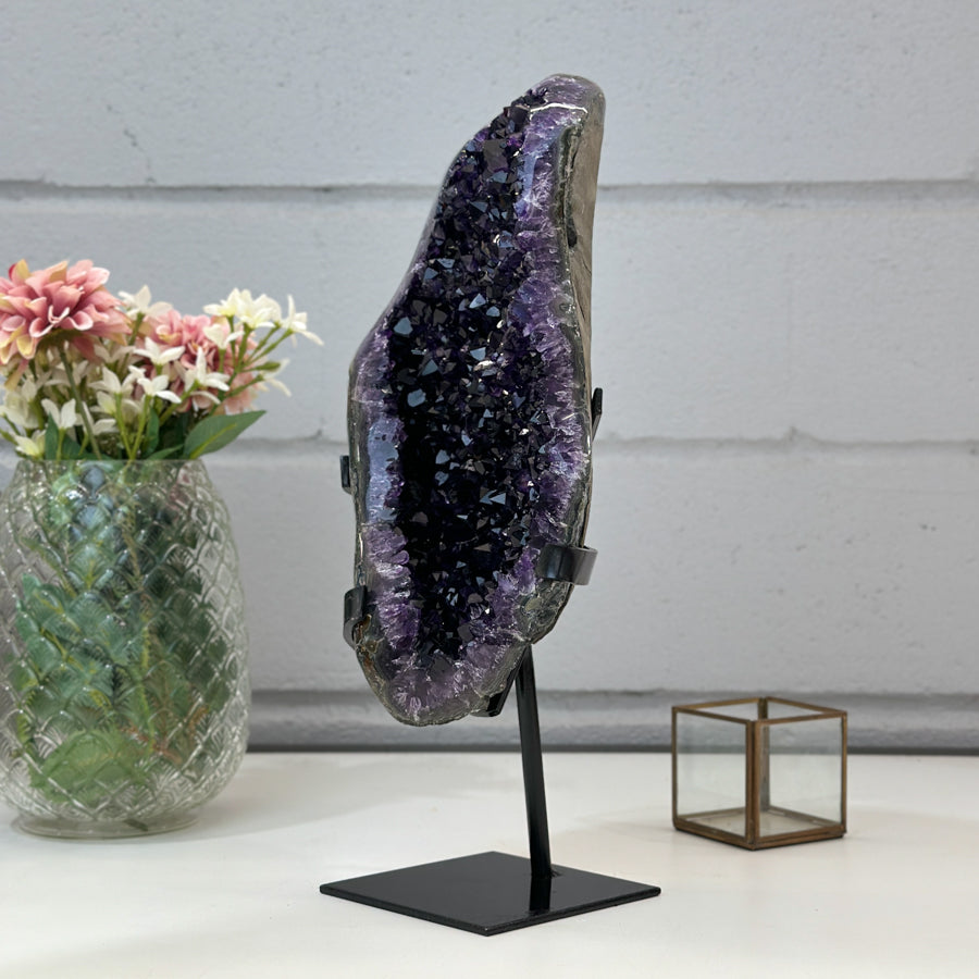 18 in Tall Natural Amethyst Geode Specimen - MWS1856