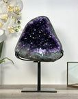Amethyst Geode Cluster on Stand – Home Decor Display Specimen - MWS2638