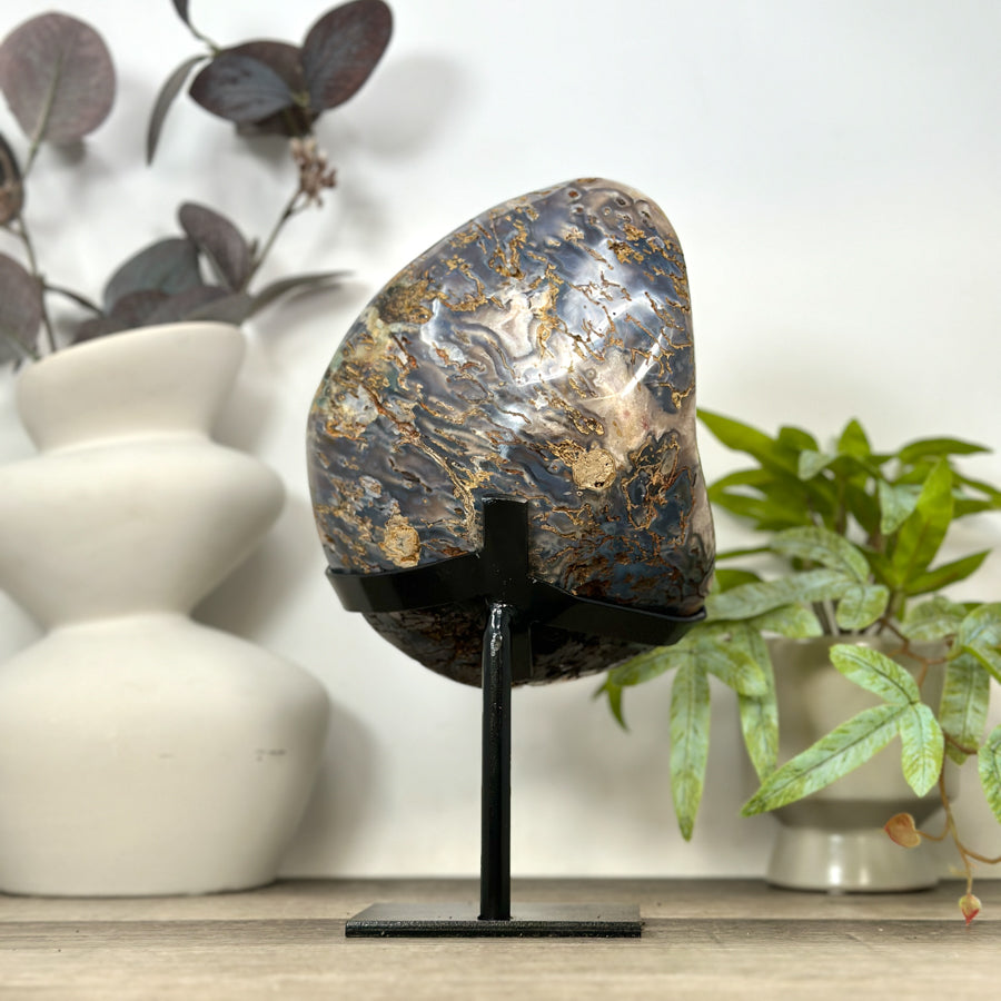 Natural Agate &amp; Jasper Geode with Quartz Interior - MWS3166