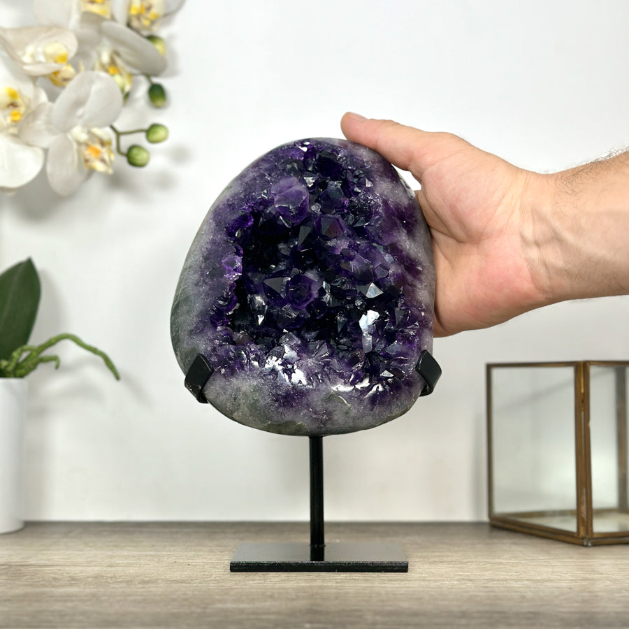 Premium Quality Uruguayan Amethyst Geode on Stand - MWS3031