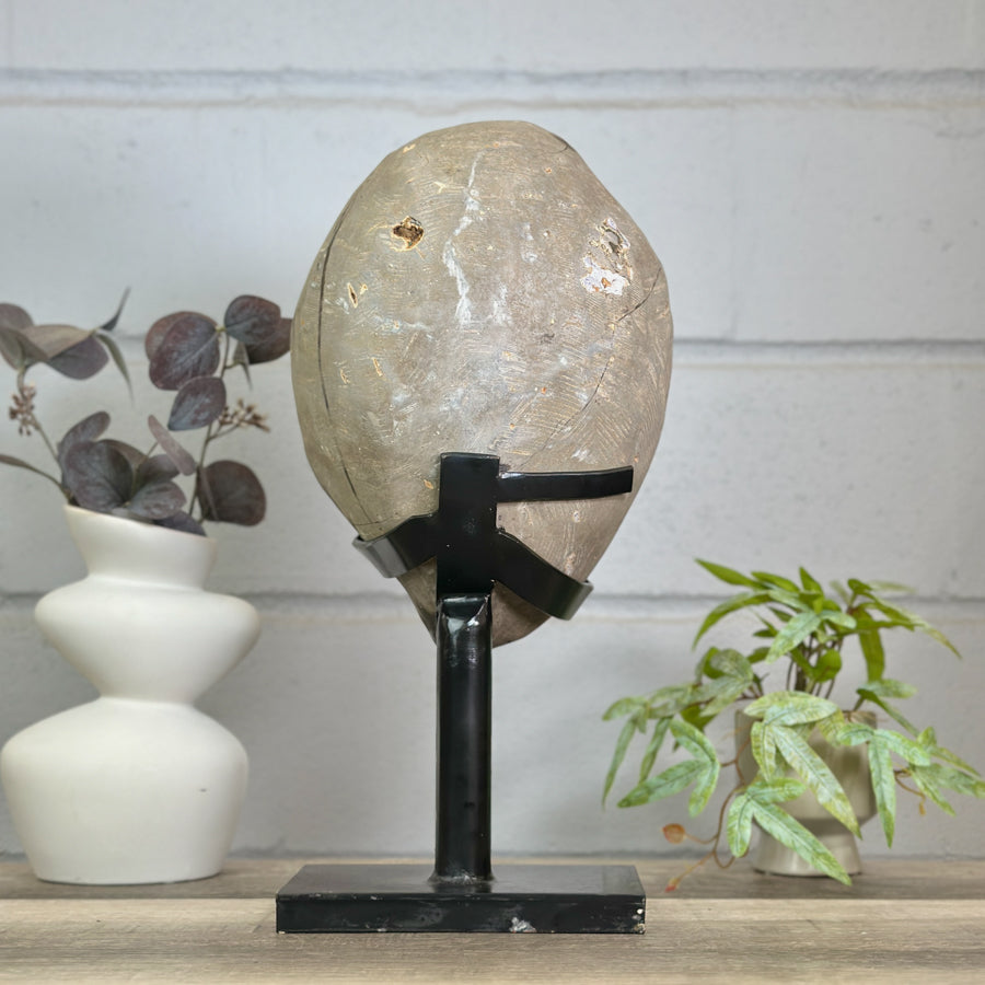 Huge XL Natural Amethyst Geode on Metal Stand - MWS3145