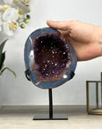 Beautiful Amethyst & Blue Agate Geode - MWS2214