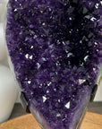 Unique Natural Amethyst & Green Jasper Specimen on Metal Stand - MWS3068