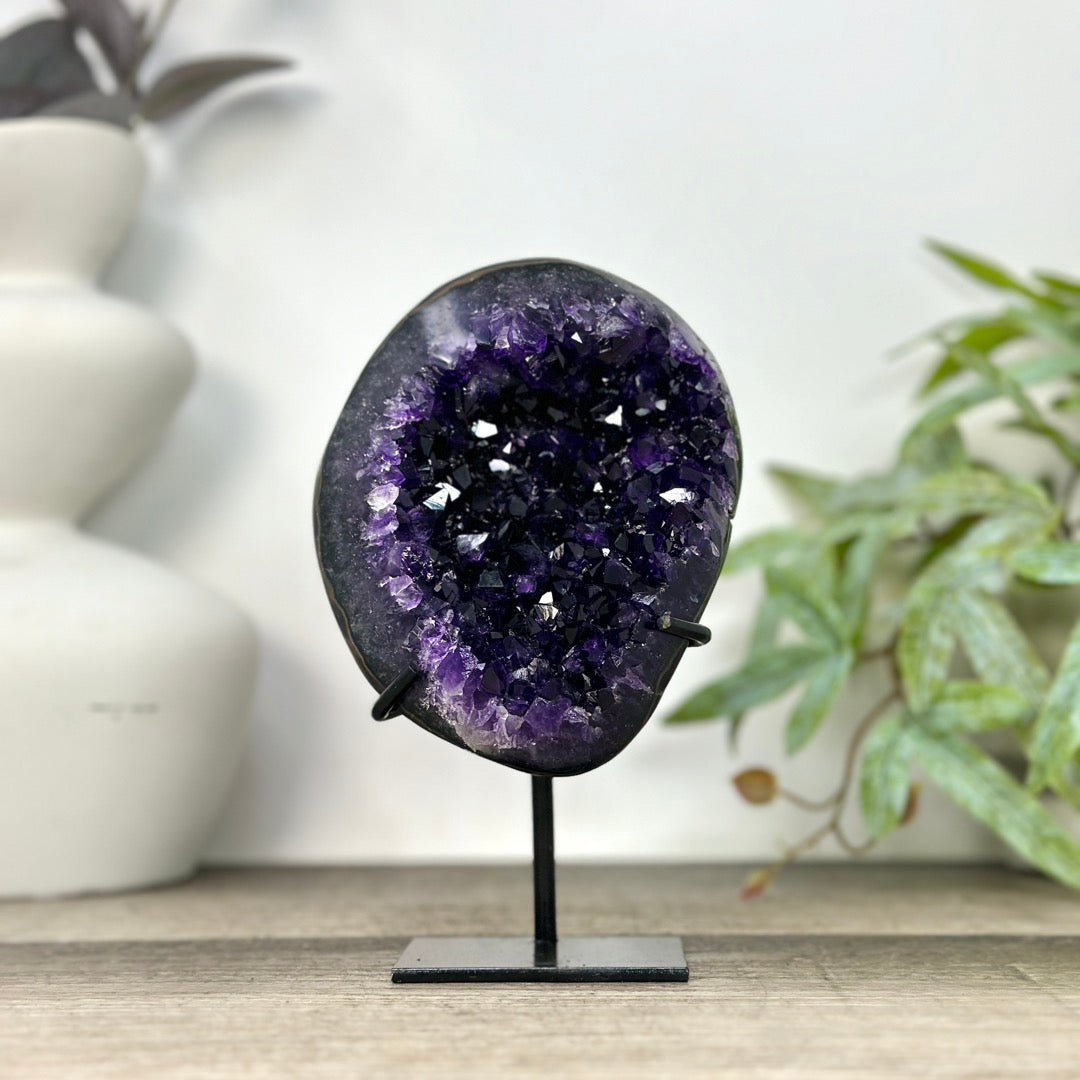 Top Grade Natural Amethyst Stone on Stand - MWS3269