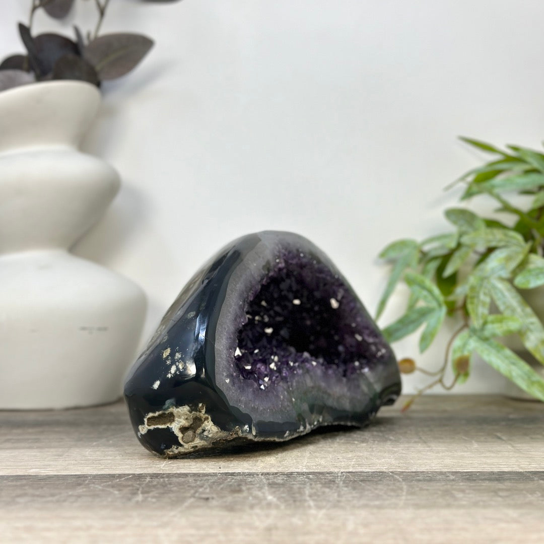 Large Natural Amethyst &amp; Agate Stone Geode from uruguay - STGE0087
