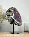 Beautiful Natural Amethyst & Green Jasper Geode - MWS1872