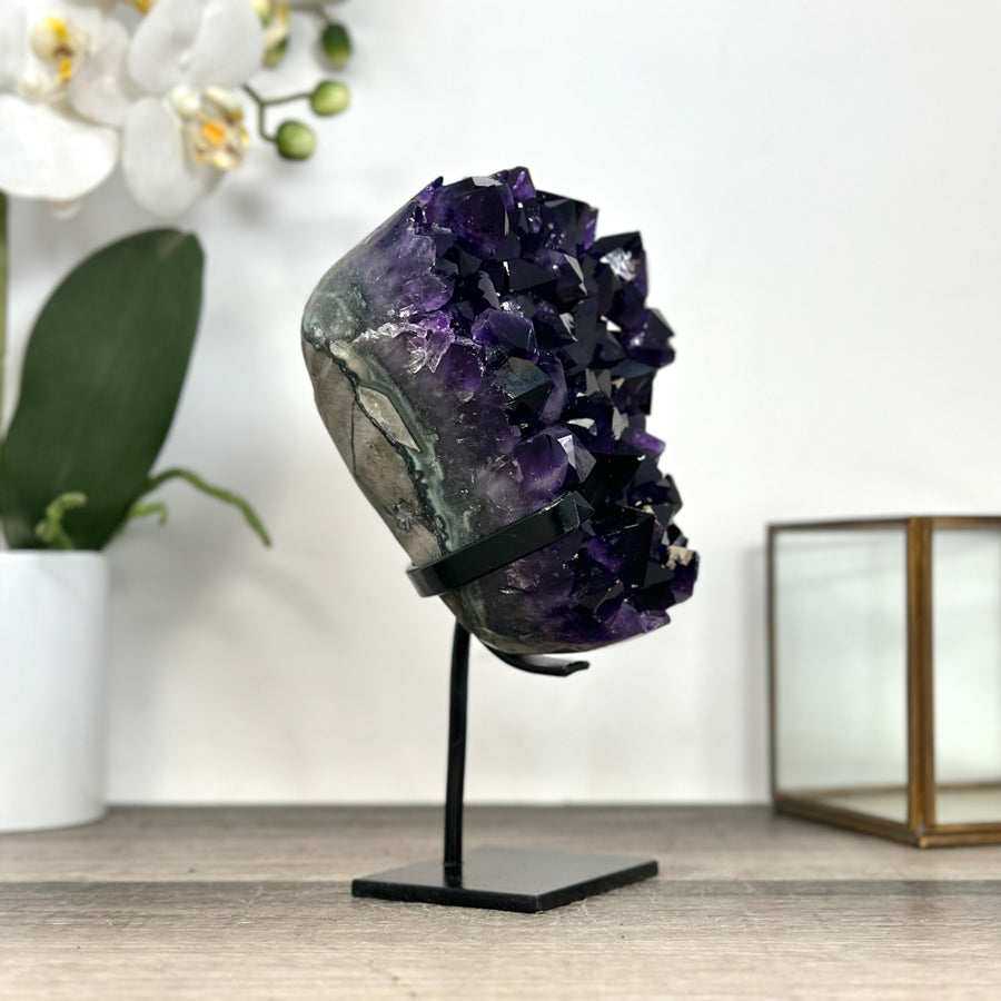 Uruguayan Amethyst Crystal Cluster with Deep Purple Crystals - MWS2942
