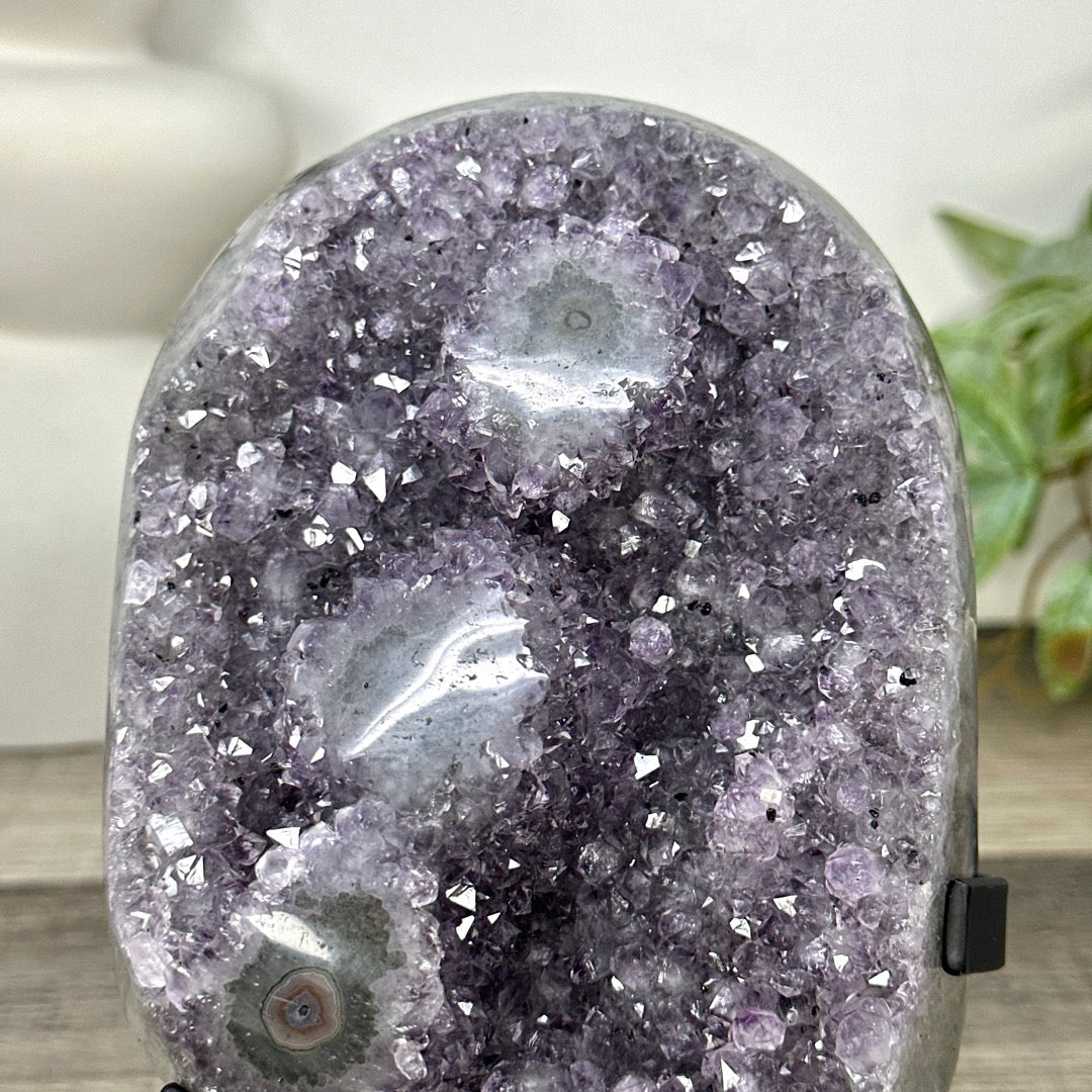Natural Amethyst Crystal with Stalactite Eyes Formations - MWS3294