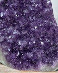 Amethyst Crystal Cluster with Deep Purple Points and Green Jasper Shell - CBP1164
