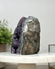 Amethyst Geode Crystal Cluster with Purple and Gray Jasper Bands - CBP1168