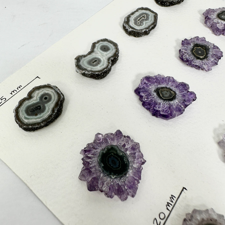 High-Quality Amethyst &amp; Green Jasper Stalactite Slices for Jewelers - Wholesale Bulk Pack - STS0041