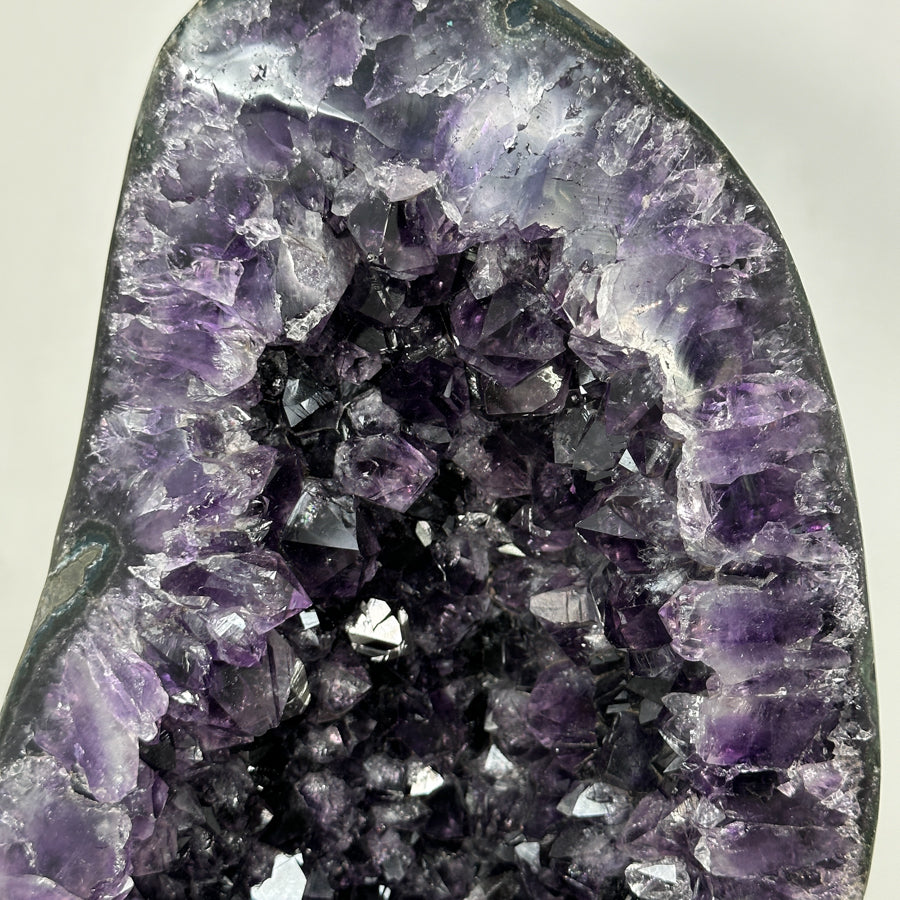 XXL Deep Purple Amethyst Geode With Metal Stand - MWS2751