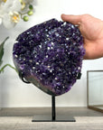 Amethyst Crystal Cluster on Stand – Vibrant Purple for Home Decor Display - MWS2609