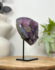 Rare Natural Amethyst Cluster with Unique Calcite Formations - MWS3049