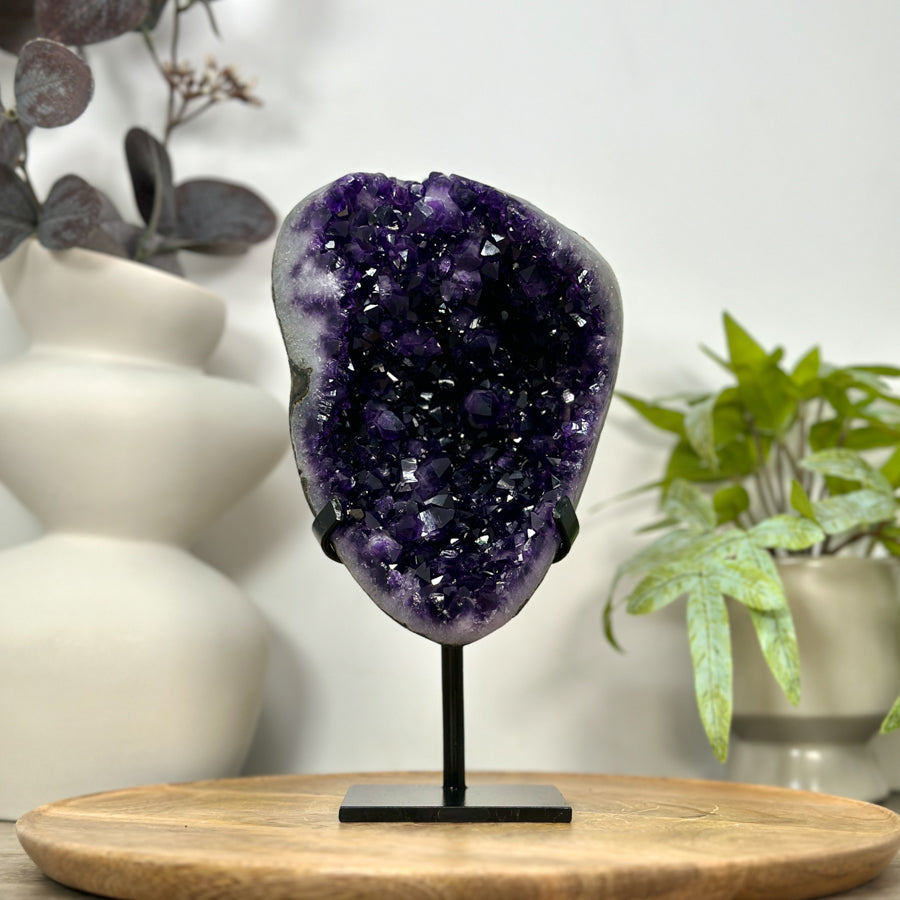 Premium Quality Uruguayan Amethyst Geode on Stand - MWS3056