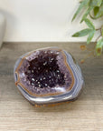 Amethyst & Banded agate Stone Geode - STGE0062