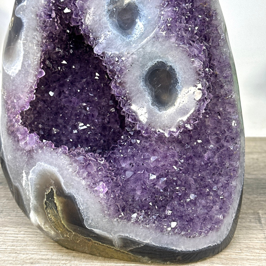 Huge Amethyst &amp; Agate Cathedral with Stalactite Eyes - CBP1437