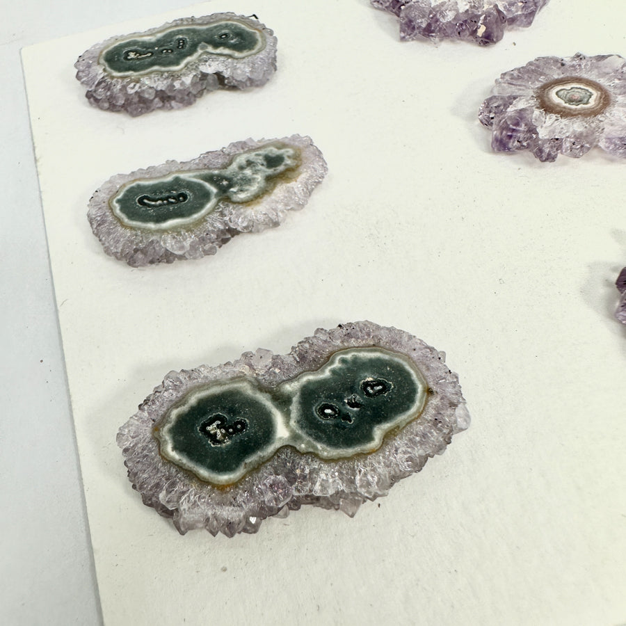 Natural Amethyst Stalactite Slices Wholesale Flat - Ideal for Pendants - STS0031