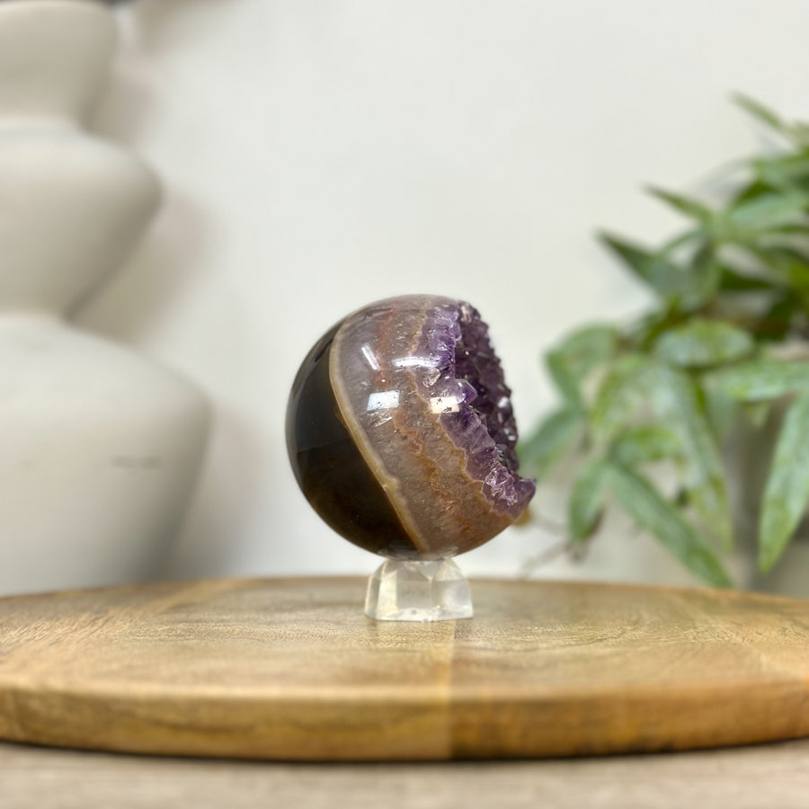 Uruguayan Amethyst Druzy Sphere Geode - SPH0228