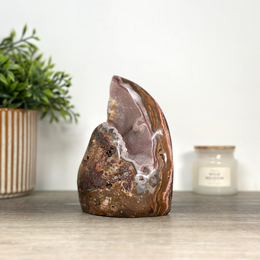 Red Jasper Stone Flame Carving - FST0167