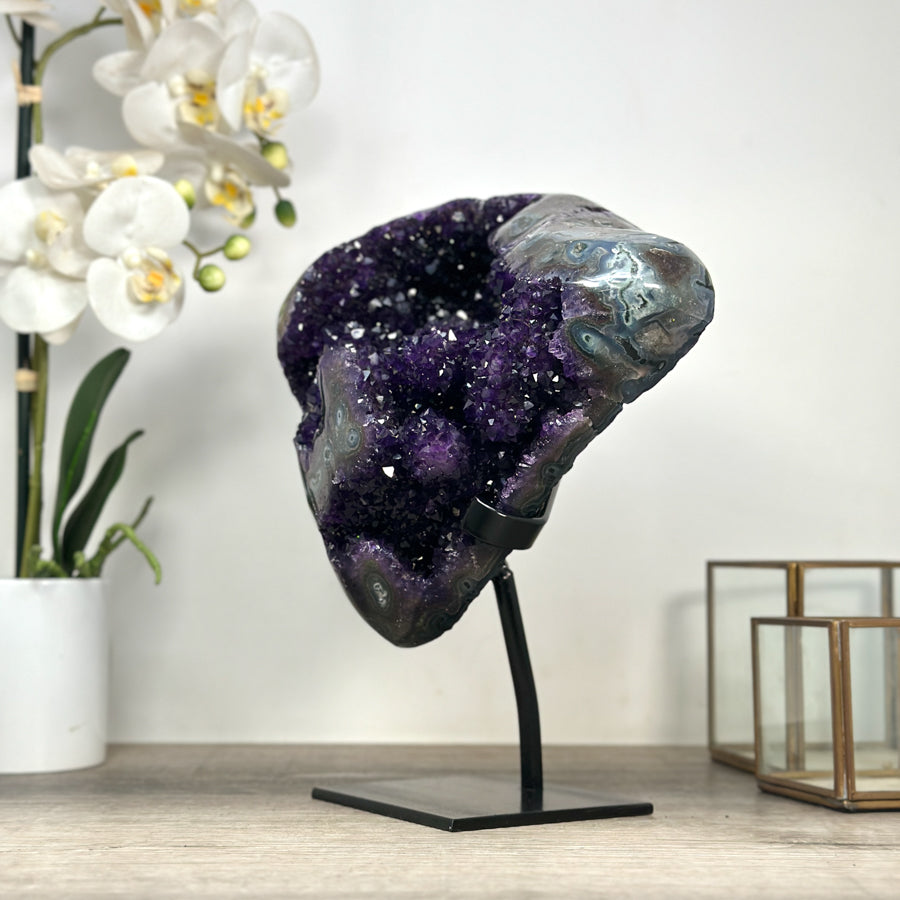 Top Quality Amethyst Geode with Unique Stalactite Formations - MWS2318