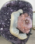 Natural Amethyst Crystal Cluster with Unique Calcite Formation - MWS2506