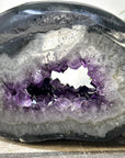 Xl Natural Amethyst Geode with Agate Shell - STGE0072